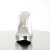 Fabulicious ELEGANT-401 Platform Mules Chrome Clear Silver EU-37 / US-7