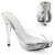 Fabulicious ELEGANT-401 Platform Mules Chrome Clear Silver EU-39 / US-9