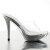 Fabulicious ELEGANT-401 Platform Mules Chrome Clear Silver EU-39 / US-9