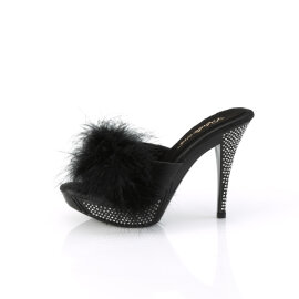 Fabulicious ELEGANT-401F Platform Mules Faux Leather Black EU-38 / US-8