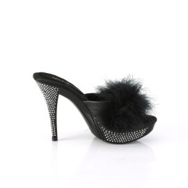 Fabulicious ELEGANT-401F Platform Mules Faux Leather Black EU-38 / US-8