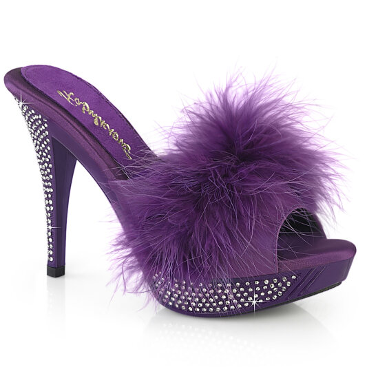 Fabulicious ELEGANT-401F Platform Mules Faux Leather Purple EU-39 / US-9