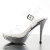Fabulicious ELEGANT-408 Platform Sandalettes Chrome Clear Silver EU-35 / US-5