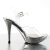 Fabulicious ELEGANT-408 Platform Sandalettes Chrome Clear Silver EU-37 / US-7