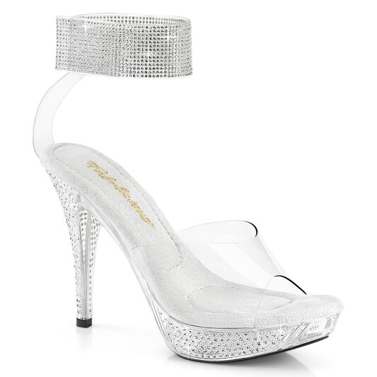 Fabulicious ELEGANT-442 Platform Sandalettes Clear EU-39 / US-9