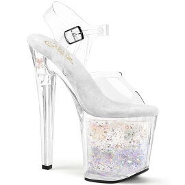 Pleaser ENCHANT-708AQUA-02 Platform Sandalettes Clear...