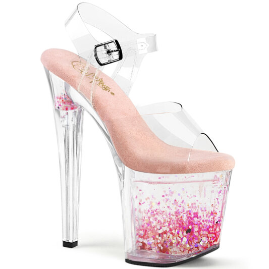 Pleaser ENCHANT-708AQUA-03 Platform Sandalettes Clear Pink EU-37 / US-7