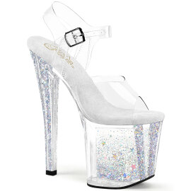 Pleaser ENCHANT-708AQUA-04 Platform Sandalettes Clear...