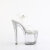 Pleaser ENCHANT-708AQUA-04 Platform Sandalettes Clear Glitter Silver EU-38 / US-8