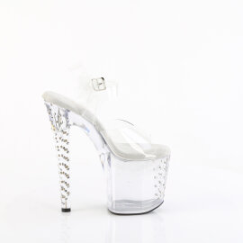 Pleaser ENCHANT-708RS Platform Sandalettes Clear Rhinestones Transparent EU-38 / US-8