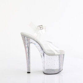 Pleaser ENCHANT-708RS-01 Platform Sandalettes Clear Rhinestones Transparent EU-38 / US-8