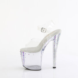Pleaser ENCHANT-708RS-02 Platform Sandalettes Clear Rhinestones Transparent EU-37 / US-7