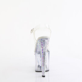 Pleaser ENCHANT-708RS-02 Platform Sandalettes Clear Rhinestones Transparent EU-38 / US-8