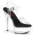 Pleaser EXCITE-608 Platform Sandalettes Clear Black EU-37 / US-7