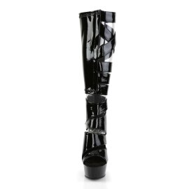 Pleaser DELIGHT-600-49 Black Stretch Patent/Black EU-37 /...