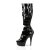 Pleaser DELIGHT-600-49 Black Stretch Patent/Black EU-37 / US-7
