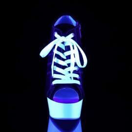 Pleaser DELIGHT-600SK-01 Black Canvas/Neon White EU-35 /...