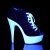 Pleaser DELIGHT-600SK-01 Black Canvas/Neon White EU-35 / US-5