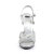 Fabulicious FLAIR-419 Gothic Sandalettes Clear Glitter Silver EU-35 / US-5