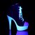 Pleaser DELIGHT-600SK-02 Black Canvas/Neon White EU-35 / US-5