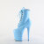Pleaser FLAMINGO-1020 Platform Ankle Boots Patent Blue EU-36 / US-6