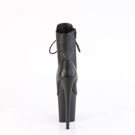 Pleaser FLAMINGO-1020 Platform Ankle Boots Leather Black EU-38 / US-8