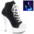 Pleaser DELIGHT-600SK-02 Black Canvas/Neon White EU-39 / US-9