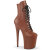 Pleaser FLAMINGO-1020 Platform Ankle Boots Faux Leather Brown EU-40 / US-10