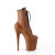Pleaser FLAMINGO-1020 Platform Ankle Boots Faux Leather Brown EU-40 / US-10