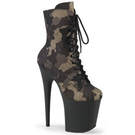 Pleaser FLAMINGO-1020CM Platform Ankle Boots Mesh Green...