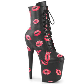 Pleaser FLAMINGO-1020KISSES Platform Ankle Boots Faux...