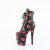 Pleaser FLAMINGO-1020KISSES Platform Ankle Boots Faux Leather Black EU-35 / US-5