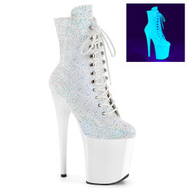 Pleaser FLAMINGO-1020LG Platform Ankle Boots Glitter Neon...