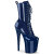 Pleaser FLAMINGO-1040GP Platform Ankle Boots Patent Glitter Blue EU-35 / US-5