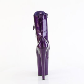 Pleaser FLAMINGO-1040GP Platform Ankle Boots Patent Glitter Funkles Purple EU-35 / US-5