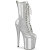 Pleaser FLAMINGO-1040GP Platform Ankle Boots Patent Glitter Silver EU-37 / US-7