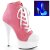 Pleaser DELIGHT-600SK-02 Pink Canvas/Neon White EU-37 / US-7