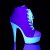 Pleaser DELIGHT-600SK-02 Pink Canvas/Neon White EU-37 / US-7