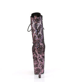 Pleaser FLAMINGO-1040SPF Platform Ankle Boots Fabric Hologram Metallic Pink EU-40 / US-10