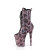 Pleaser FLAMINGO-1040SPF Platform Ankle Boots Fabric Hologram Metallic Pink EU-40 / US-10
