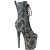 Pleaser FLAMINGO-1040SPF Platform Ankle Boots Fabric Hologram Metallic Black EU-35 / US-5