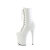Pleaser FLAMINGO-1040TT Platform Ankle Boots Patent Beige White EU-35 / US-5