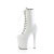 Pleaser FLAMINGO-1040TT Platform Ankle Boots Patent Black White EU-35 / US-5