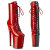 Pleaser FLAMINGO-1040TT Platform Ankle Boots Patent Black Red EU-42 / US-12