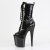 Pleaser FLAMINGO-1041GP Platform Ankle Boots Patent Glitter Black EU-38 / US-8