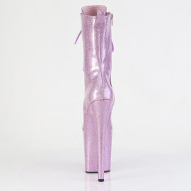 Pleaser FLAMINGO-1041GP Platform Ankle Boots Patent Glitter Light Purple EU-35 / US-5