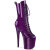 Pleaser FLAMINGO-1041GP Platform Ankle Boots Patent Glitter Dark Purple EU-35 / US-5