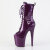 Pleaser FLAMINGO-1041GP Platform Ankle Boots Patent Glitter Dark Purple EU-38 / US-8