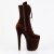 Pleaser FLAMINGO-1045VEL Platform Ankle Boots Velvet Brown EU-38 / US-8