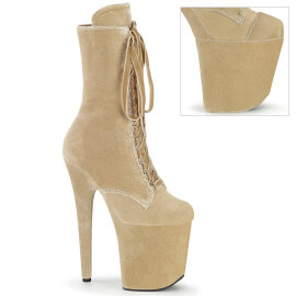 Pleaser FLAMINGO-1045VEL Platform Ankle Boots Velvet...